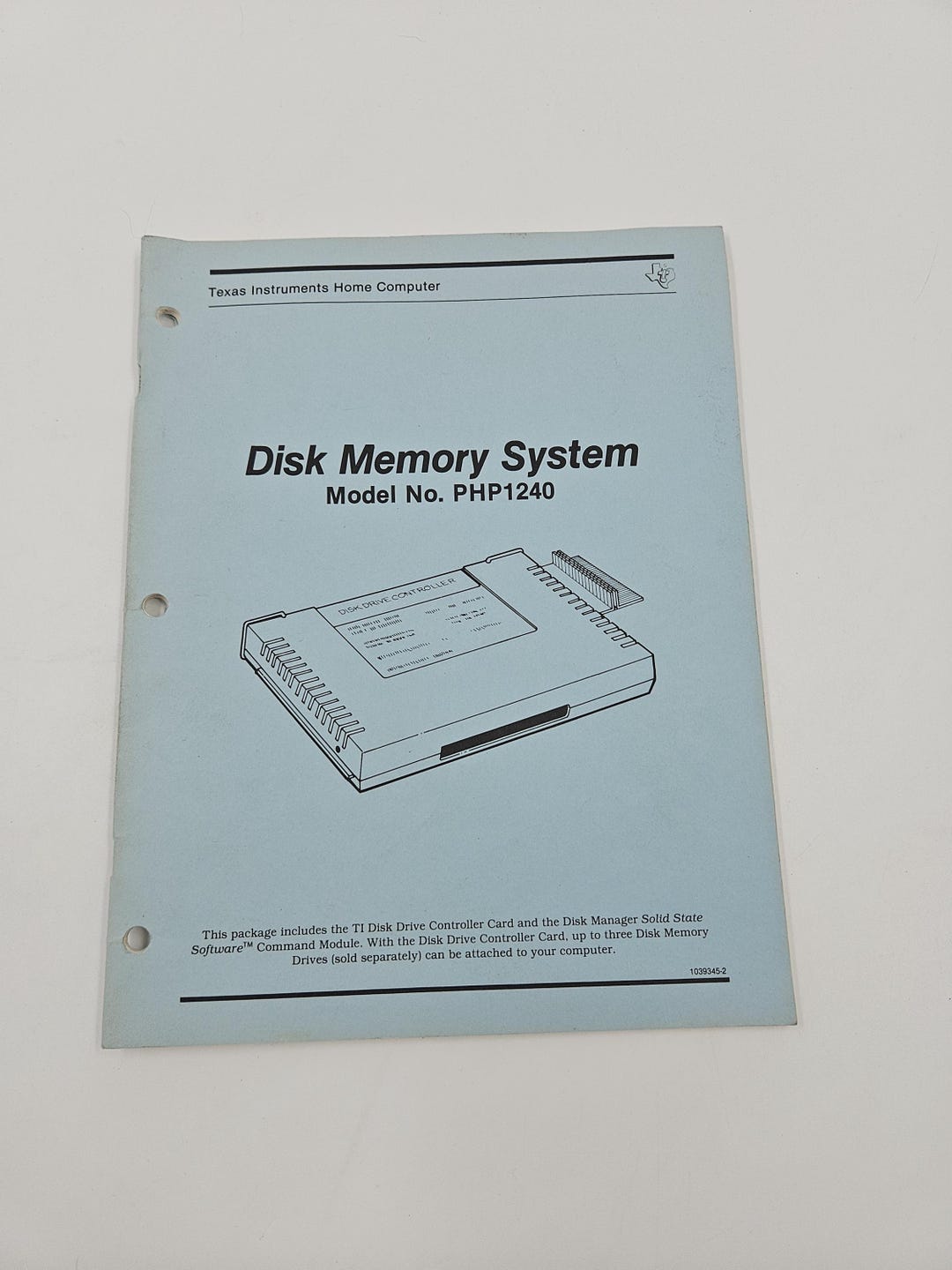 TI Disk Memory System PHP1240 Manual Texas Instruments 1982 Vtg ...