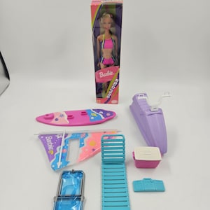 Barbie Surf City (Blonde) Mattel Doll New In Box #28417. Beach Surfing Set.