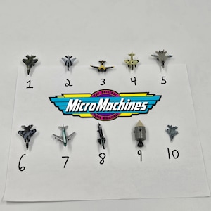Micro Machines Aviones y helicópteros militares y civiles *Elija su propia lista desplegable* Aviones antiguos Galoob