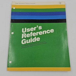 Texas Instruments TI-99 / 4A Computer BENUTZERHANDBUCH Handbuch
