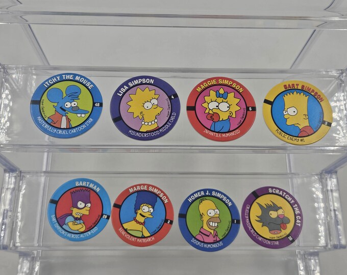 1990's Assortment of Simpsons Pogs. Bart, Marge, Homer, Lisa, Maggie - Etsy