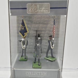 Vintage Collectible Miniature Metal Soldiers/W.Britian US Army Figures/Vtg Metal Figure/Collectible Vtg Toy/Military collectible