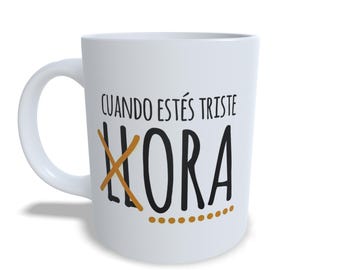 Taza Inspiracional 'Cuando Estés Triste Ora' - Cerámica Duradera, Regalo Cristiano