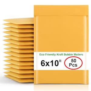 Kraft Bubble Mailer 6x10 &quot;- 50 Stück wasserdichte, gepolsterte Umschläge