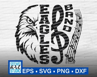 High School Eagles Band svg, Eagle Hawk Bird svg, Eagles mascot svg, Eagles School Spirit Team sports Eagles svg, Eagles Marching Band svg