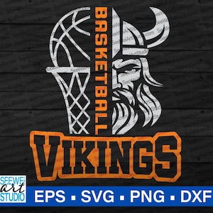 High School Vikings basket svg, Viking Svg, Vikings svg klippfiler Cricut, Vikings skola svg sport, Vikings maskot svg, Vikings Pride