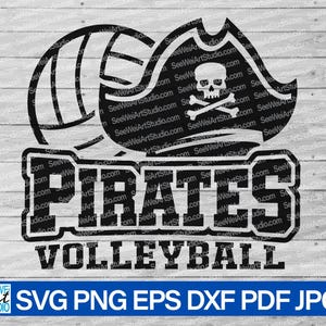 High School Pirates Volleyball svg, Pirates svg, Pirates mascot svg, Pirates svg Cut Files Cricut, Pirates Team Spirit, Pirates Cheer svg