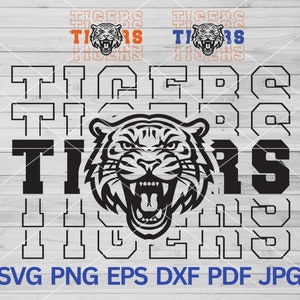 Tiger SVG, Tigers Svg, High School Tigers Football Basketball Soccer Cheer SVG, Tigers School Spirit svg, Tigers Mascot svg Cut Files Cricut