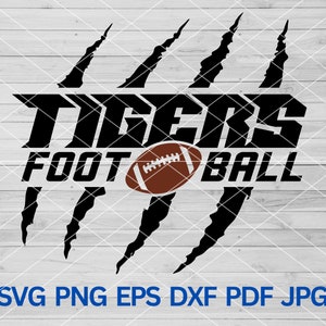 High School Tigers Football svg, Tigers svg, Tigers mascota svg, Tiger svg Cut Files Cricut, Tigers School Spirit, Tigers Pride, Tigers Cheer