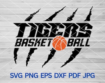 Tigres de la escuela secundaria baloncesto svg, tigres svg, tigres mascota svg, tigres cortar archivos cricut, espíritu escolar de los tigres, orgullo de los tigres, alegría de los tigres