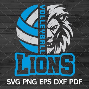 High School Lions Volleyball svg, Lion School Spirit, Lions svg, Lion svg, Lions Mascot svg, Lions Volleyball  Mom svg,  Lions Cheer Pride