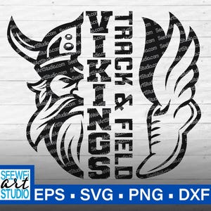 Vikings Track & Field svg, Vikings svg, Vikings school pride, Vikings Track Team, Vikings mascot svg, Vikings Track and Field svg cut file