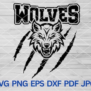 Wolf svg, Wolves svg, Wolves scratches svg, Wolves Pride svg, football mom, Wolves School Spirit, Wolves Mascot svg, Wolves Claws svg png