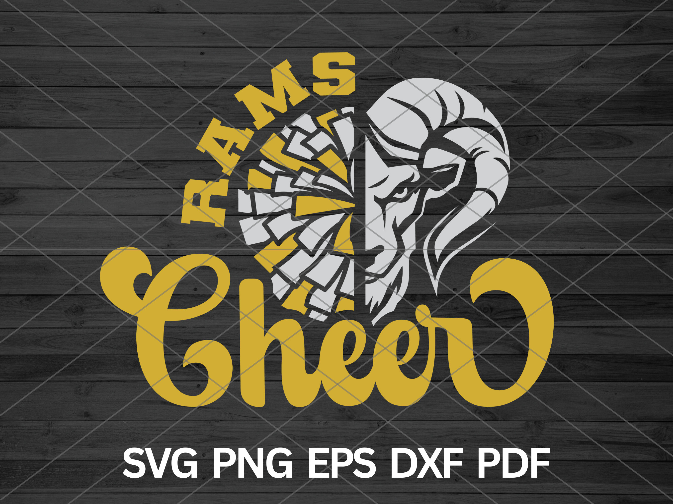 Rams Cheer Svg, Ram Svg, Rams Svg, Rams Cheerleading Svg Cut Files ...