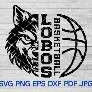 High School Lobos Basketball svg, Lobos Pride svg, Wolf Svg, Lobos svg, Lobos Cut file for Cricut, Lobos Mascot svg, Lobos Cheer Mom svg