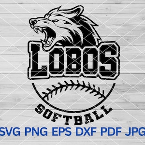 High School Lobos Softball svg, Lobos Pride svg, Wolf Svg, Lobos svg, Lobos Cut file for Cricut, Lobos Mascot svg, Lobos Softball Cheer Mom