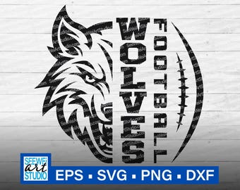Fútbol de los Lobos de la escuela secundaria, Orgullo de lobo, Lobo Svg, Lobos svg, Archivo de corte de lobo para Cricut, Mascota de los Lobos, Mamá de los Lobos, Porristas de los Lobos