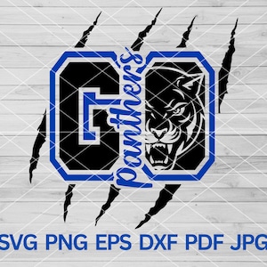Go Panthers svg, Panther svg, High School Panthers Sport Sublimation svg, Panthers Team Mascot, Panther Mascot svg, Panthers school spirit