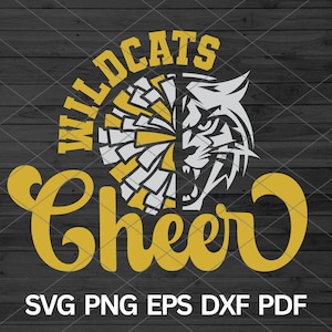Wildcats Cheer svg, Wildcats svg, Wildcats mascot svg, Wildcats School Spirit, Wildcats Pride, Wildcats Cheerleading Cut Files Cricut svg