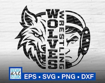 Wolves Wrestling svg, Wrestler svg, Wolves svg, Wolves mascot svg, Wrestling svg, Wrestling Mom svg, Wolves School Spirit, Wolves Pride svg