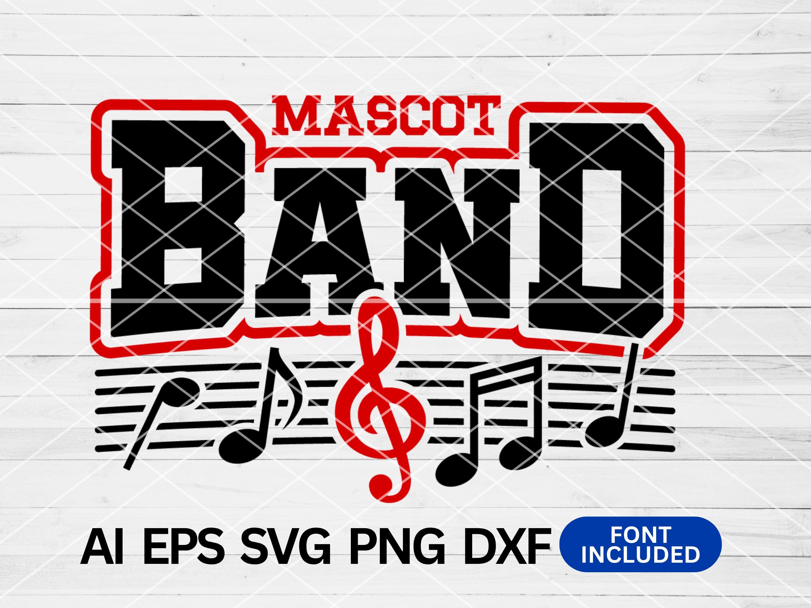 School Band Team Template Svg, Marching Band Svg, Mascot Template Svg ...