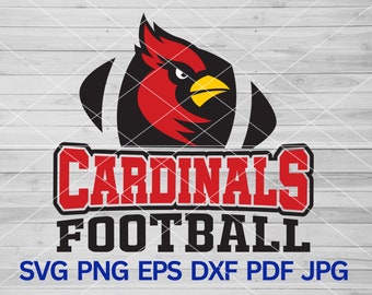 高校カーディナルス フットボール svg、カーディナルス svg カーディナルス svg、カーディナルス マスコット svg カーディナルス スクール プライド カット ファイル cricut、フットボール ママ