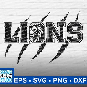Lion svg, Lions svg, Lions scratches svg, Lions Pride football mom, Lions School Spirit, Lions Mascot svg, Lion Claws Marks png Lions Cheer