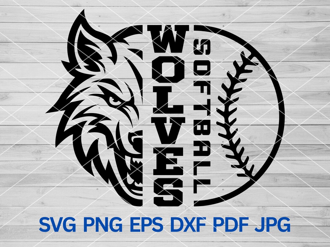 High School Wolves Softball Svg, Wolves Pride Svg, Wolf Svg, Wolves Svg ...