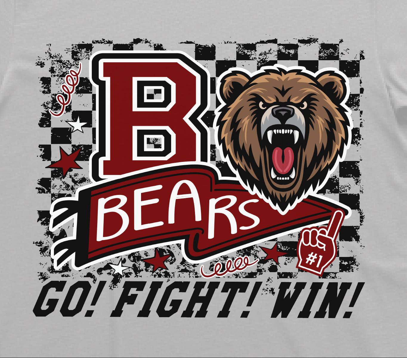 Bears Go Fight Win PNG, Bears Game Day Team Flag Maroon PNG, Bears ...