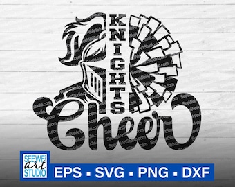 High School Knights Cheer svg, Knights svg, Knights mascot svg, Knights cut file cricut, Knights Cheer mom shirt, Knights Pride, Pom-pom svg