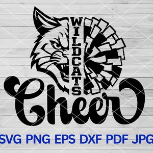 Wildcats Cheer svg, Wildcats svg, Wildcats mascot svg, Wildcats School Spirit, Wildcats Pride, Wildcats Cheerleading Cut Files Cricut svg