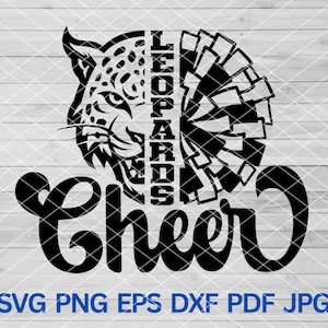 Leopards Cheer svg, Leopards svg, Leopards mascot svg, Leopards School Spirit, Leopards Pride svg, Leopards Cheer Mom Shirt svg, Pom Pom svg