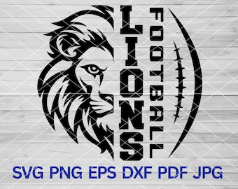 High School Lions Football svg, Lion Football svg, Lion School Spirit, Lions svg, Lion svg, Lions Mascot svg, Lions Sports Mom Cheer Pride