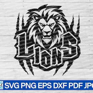 Lion svg, Lions svg, Lions scratches svg, Lions Pride football mom, Lions School Spirit, Lions Mascot svg, Lion Claws Marks png Lions Cheer