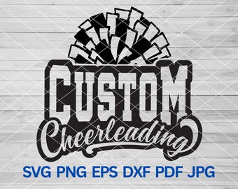 Personalised Custom Cheerleading svg, Personalized svg, Cheerleading Pom Pom svg, Cheer Team Custom SVG, Personalised School Cheer Team svg