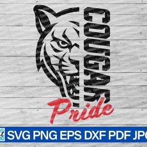 Cougar Pride svg, Cougar svg, Cougars svg, Cougars mascot svg, Cougar School, Cougars Cheer svg, Cougar DXF File for Cricut, Cougars Vibes