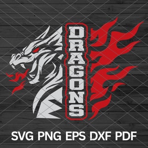 Dragons svg, Dragon svg, Dragons Mascot svg, Dragons svg Cricut Silhouette files, Dragon School Spirit, Dragons Cheer svg, Dragons Pride svg