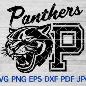Panthers svg, Panther svg, Panthers School Spirit, Panthers mascot svg, Panthers pride svg cut file cricut, Panthers Cheer, Panthers PNG