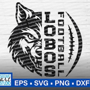 High School Lobos Football svg, Lobos Pride svg, Wolf Svg, Lobos svg, Lobos Cut file for Cricut, Lobos Mascot svg, Lobos Cheer Mom svg