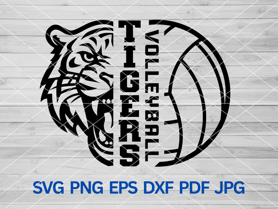High School Tigers Volleyball Svg, Tigers Svg, Tigers Mascot Svg
