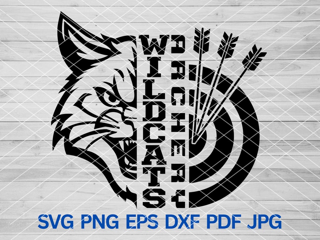 High School Wildcats Archery Svg, Wildcats Svg, Wildcats Mascot Svg Cut ...