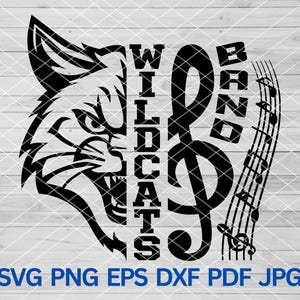 High School Wildcats Band svg, Wildcats svg, Wildcats Mascot svg, Wildcats school spirit, Wildcats Marching Band, Wildcats Cheer Mom Shirt