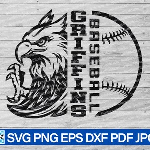 High School Griffins Baseball svg, Griffin Eagle svg, Griffins mascot svg, Griffins svg Cut Files Cricut, Griffins School Spirit Team sports