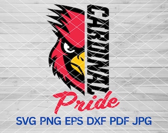 Cardinal Pride svg, Cardinals Cheer, Cardinals mascot svg, Cardinal school pride Sublimation Designs cut file cricut svg, Cardinal Bird svg