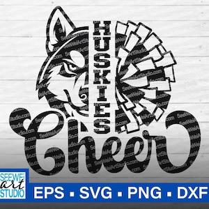 Huskies Cheer svg, Huskies mascot svg, Huskies school spirit, Huskies Pride, Huskies Cheers Mom, Huskies Cheerleading Cut Files Cricut svg