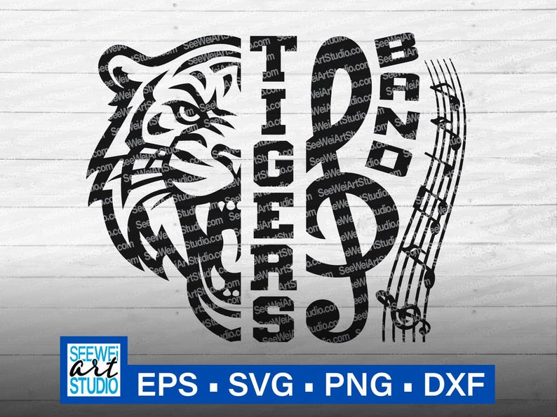High School Tigers Band svg, Tigers svg, Tigers mascot svg, Tigers Marching Band svg, Tigers School Spirit, Tigers Pride, Tigers Cheer svg image 1