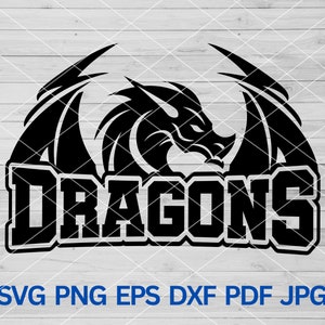 Dragons svg, Dragon svg, Dragons Mascot svg, Dragons svg Cricut Silhouette files, Dragon School Spirit, Dragons Cheer svg, Dragons Pride svg