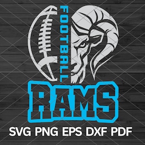 High School Rams Football svg, Ram Svg Rams svg, Ram Cut Files Cricut, Rams school svg sports, Rams mascot svg, Rams Pride Spirit svg