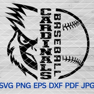 High School Cardinals Baseball svg, Cardinal svg Cardinals svg, Cardinal mascot svg, Cardinal school pride cut file cricut, Baseball Mom svg