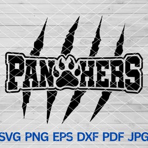 Panthers svg, Panthers Paw svg, Panthers School Spirit, Panthers mascot svg, Panthers cut file cricut, Panthers Cheer, Panthers Claw Marks